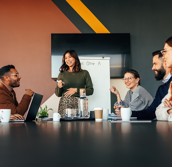 Professionals in working environment