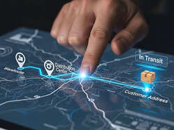 Finger pointing on a digital map